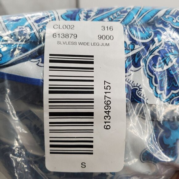 Loft Paisley Keyhole Wide Leg Jumpsuit Women Size Small NWT Summer Cruise - Picture 10 of 16